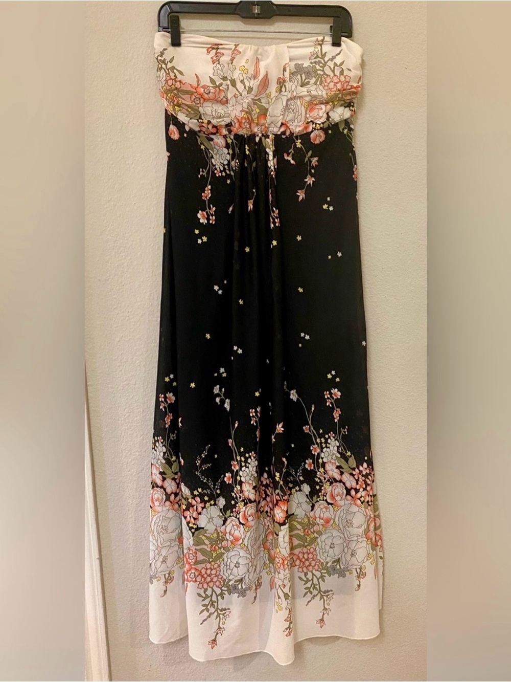 Torrid Vintage Strapless Black Floral Maxi Dress - Size 12 - EUC!
